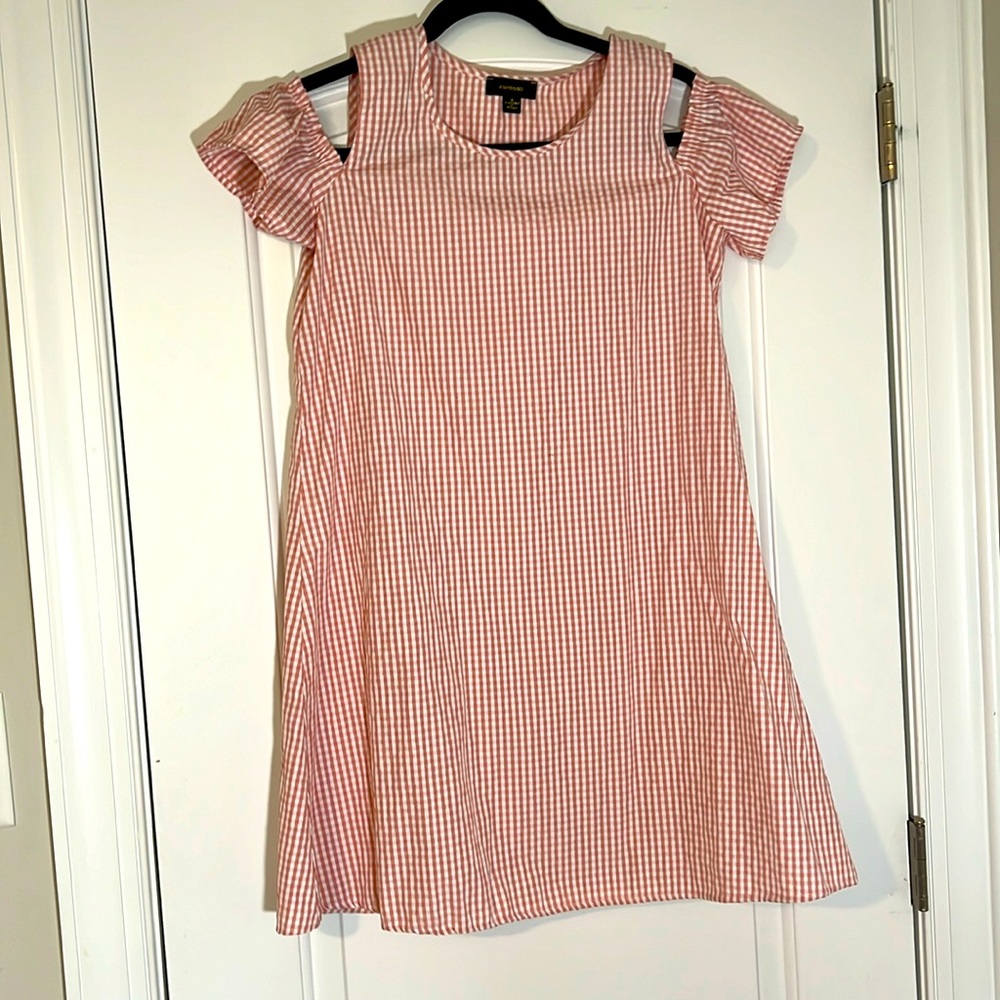 Peach Gingham dress